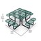 Flash Furniture Square Creekside Picnic Table, Green, Metal, 79.75 in L SLF-EMS-46-GN-GG - alternate 4